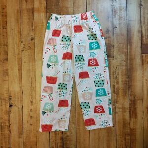Carters fleece pajama bottoms 8 girls Christmas pajamas pink red green winter